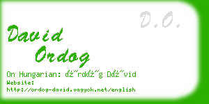 david ordog business card